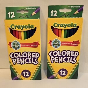 Crayola 12-Color Pencil Set - Vibrant Collection - 2 Packs